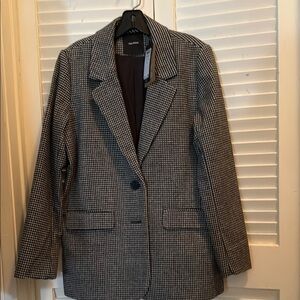 Vero Moda Black and White Suit Jacket with Structured Shoulders NWT